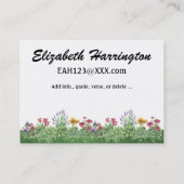 Van Ons Huis aan van U door SRF Visitekaartje (Achterkant)