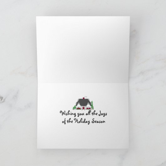 Van Ons Huis aan van u Feestdagen Kaart (Binnen)