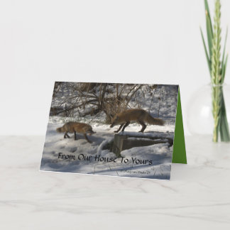 Van Ons Huis aan van u Feestdagen Kaart