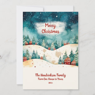 Van ons huis  foto Kerst Kaart