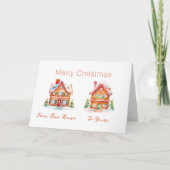 "Van Ons Huis" Gingerbread Christmas Kaart (Voorkant)