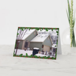 "Van ons huis naar de gelukkige vakantie van uw ki Feestdagen Kaart