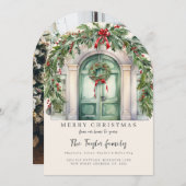 Van ons huis naar de Kaart van uw kerstvakantie (Voorkant / Achterkant)