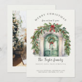 Van ons huis naar de Kaart van uw kerstvakantie (Voorkant / Achterkant)