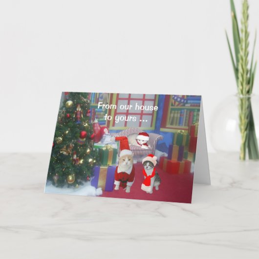 Van ons huis naar het jouwe! feestdagen kaart (Voorkant)