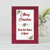 Van Ons Huis Naar Jouw Huis Kerstkaart (Staand voorkant)