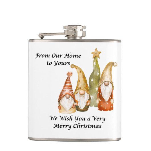 Van Ons Huis naar Jouw Huis op een  Heupfles (Voorkant)