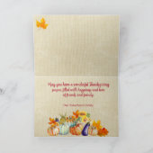 Van Ons Huis Naar Jullie - Prettig Thanksgiving Da Feestdagen Kaart (Binnen)