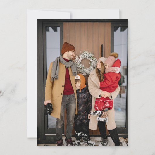 Van ons huis naar uw aangepaste kerstfoto feestdagenkaart (Achterkant)