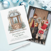 Van ons huis naar uw aangepaste kerstfoto feestdagenkaart