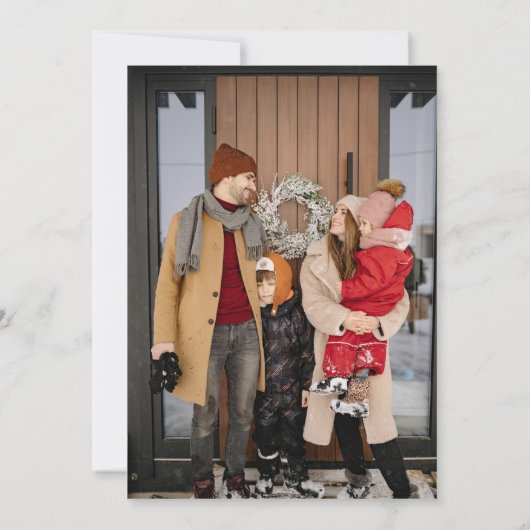 Van ons huis naar uw aangepaste kerstfoto feestdagenkaart (Achterkant)