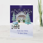 Van ons huis naar uw huis Kerst Kaart (Voorkant)