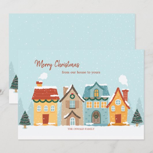 Van ons huis naar uw vakantie Kaart (Voorkant / Achterkant)