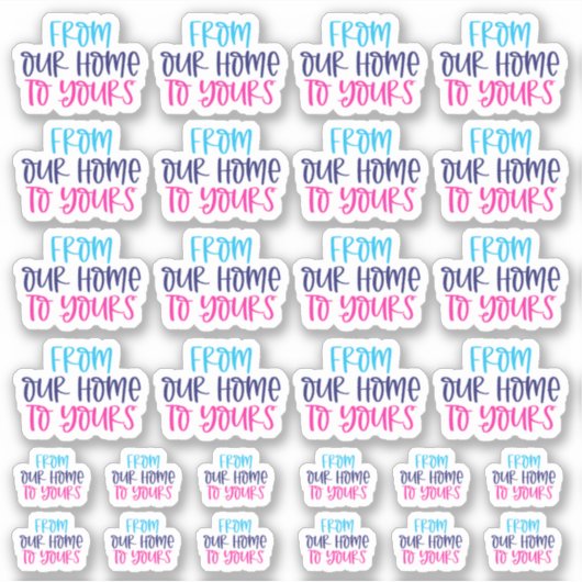 Van ons huis naar uw vinyl Sticker (Voorkant)