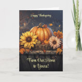 Van ons huis of huis naar uw Thanksgiving Kaart (Voorkant)
