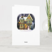 Van "Ons huis tot jullie" Traditionele stijl Feestdagen Kaart (Achterkant)