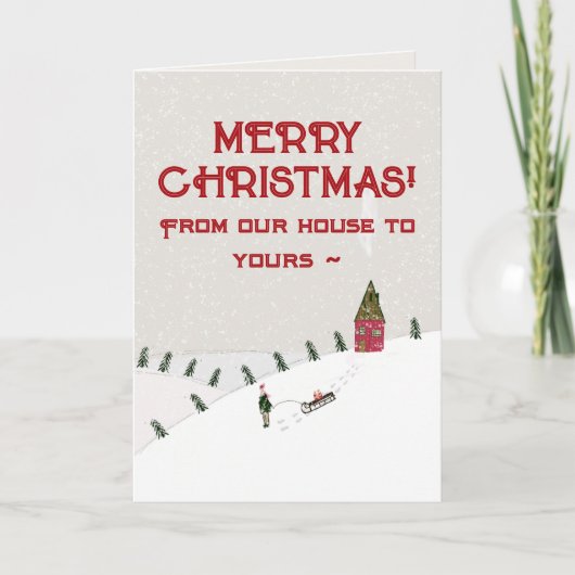 VAN ONS HUIS TOT UW KERST KAART (Voorkant)