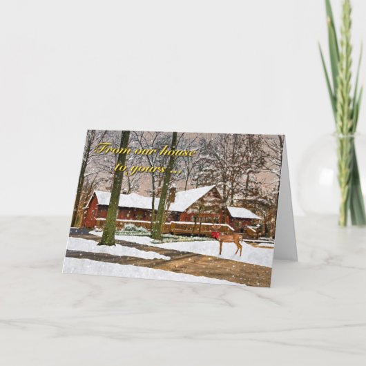 Van ons Huis tot uw kerstkaart Feestdagen Kaart (Voorkant)