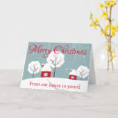 Van ons Huis tot uw prettige kerstkaart Kaart (Gele Bloem)