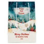 Van ons huis Vintage Kerstmis Medium Cadeauzakje (Achterkant)