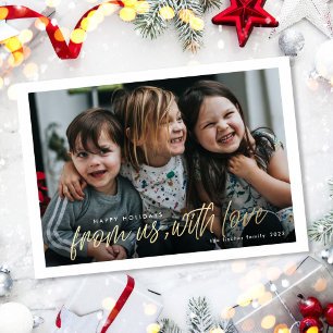 Van ons met liefs één foto kerstkaart