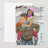 Van ons naar uw vakantiekaartje aankondiging (Voorkant / Achterkant)