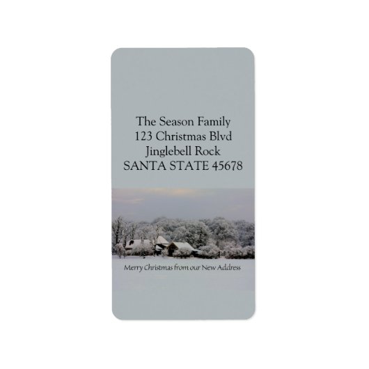 Van ons nieuwe thuisland Winter wonderland Etiket (Voorkant)