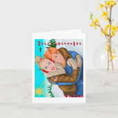 Van ons stel Kerstkaarten dubbelgevouwen Kaart (Gele Bloem)