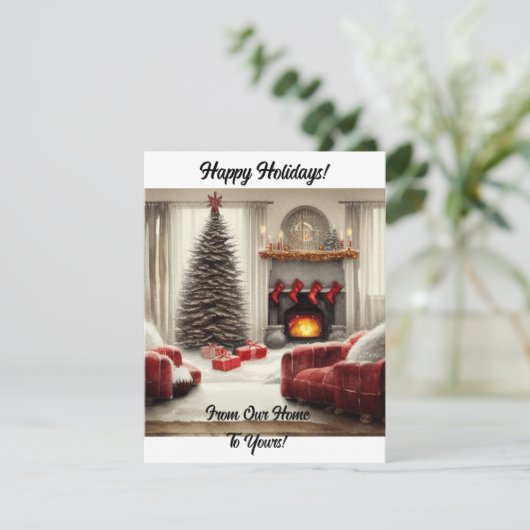 Van Ons Thuis Naar Jouw Thuis Feestdagenkaart (Staand voorkant)