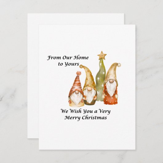 Van Ons Thuis naar Jouw Thuis Feestdagenkaart (Voorkant / Achterkant)