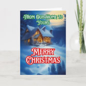 Van ons thuis tot het jouwe, Prettig Kerstmis Feestdagen Kaart (Voorkant)