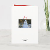 Van ons thuis tot uw kerstfeestelijke foto feestdagen kaart (Achterkant)