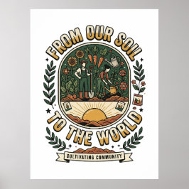 Van onze bodem tot de wereld poster