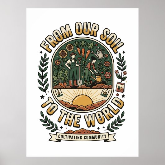 Van onze bodem tot de wereld poster (Voorkant)