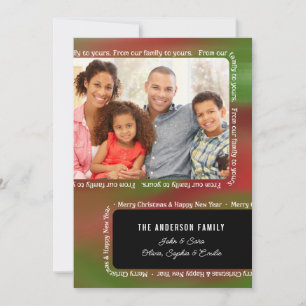 Van Onze Familie aan van u de Groet van Kerstmis Feestdagenkaart