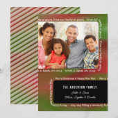 Van Onze Familie aan van u de Groet van Kerstmis Feestdagenkaart (Voorkant / Achterkant)