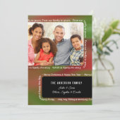 Van Onze Familie aan van u de Groet van Kerstmis Feestdagenkaart (Staand voorkant)