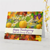 Van onze familie tot de uwe, Thanksgiving Kaart (Gele Bloem)