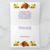 Van onze familie tot de uwe, Thanksgiving Kaart (Binnen)