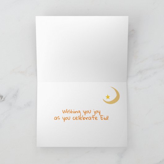 Van onze familie tot jullie oosterse Mubarak Moon  Kaart (Binnen)