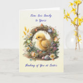 Van onze familie tot uw paaskuiken in Grapevine Kaart (Gele Bloem)