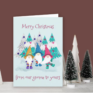 Van onze Gnome tot de jouwe Leuk Grappig Prettig K Feestdagen Kaart