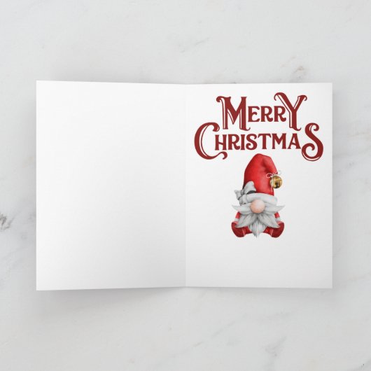 Van onze Gnome tot uw kerst Kaart (Binnen)