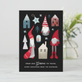 Van onze gnoom tot uw | Scandinavische kerst Feestdagenkaart (Staand voorkant)