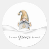Van onze Gnoom tot Yours kerstfeestdag Ronde Sticker (Voorkant)