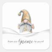 Van onze Gnoom tot Yours kerstfeestdag Vierkante Sticker (Voorkant)
