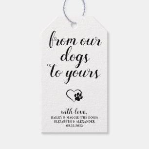 Van onze honden Doggie Bag Dog Treat Pet Wedding Cadeaulabel