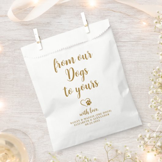Van onze honden gepersonaliseerd Gold Dog Pet Trea Bedankzakje (Geknipt)