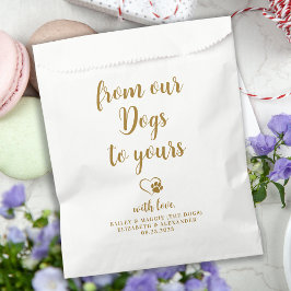 Van onze honden gepersonaliseerd Gold Dog Pet Trea Bedankzakje