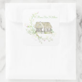 Van onze keuken Engels Cottage Square Stickers (Tas)